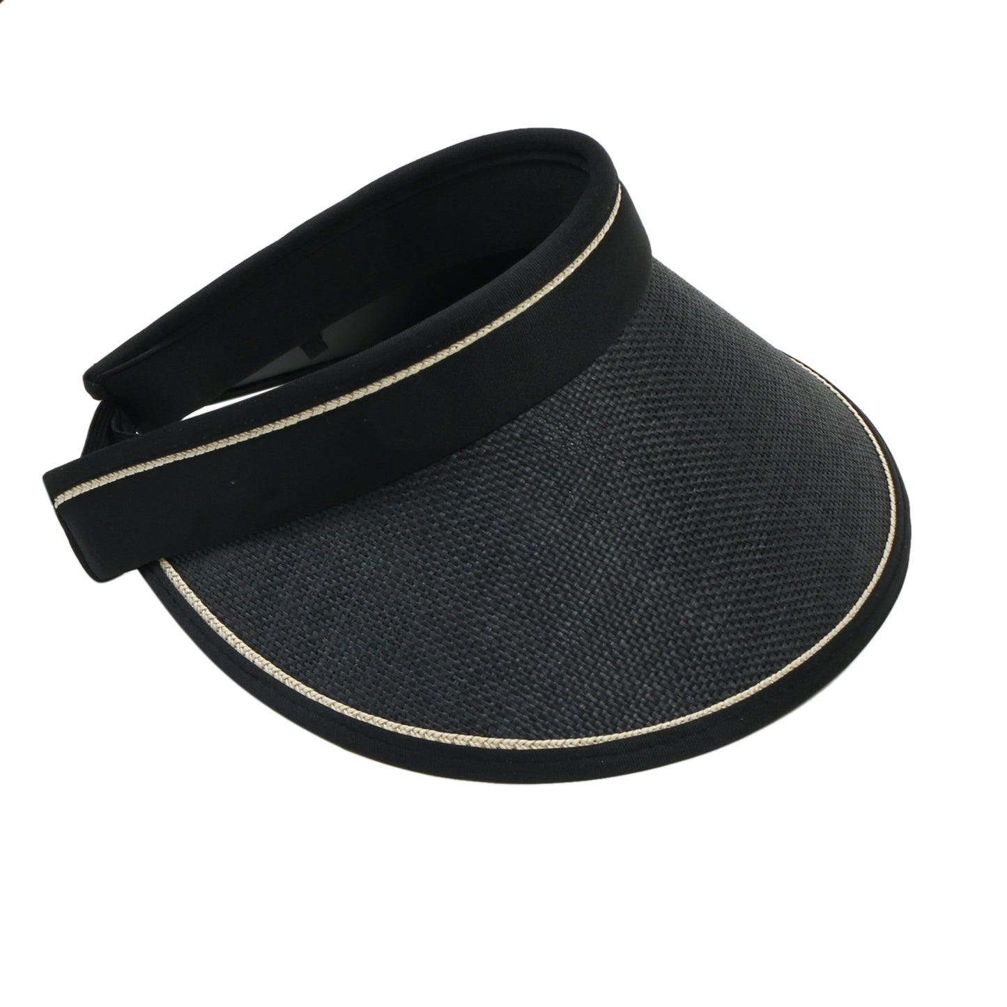 Women Sun Hat Ponytail Straw Beach UPF Protection Packable Visor for Summer