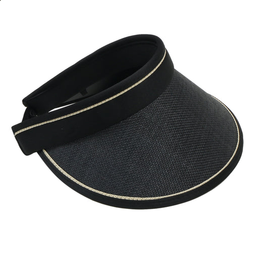 Women Sun Hat Ponytail Straw Beach UPF Protection Packable Visor for Summer