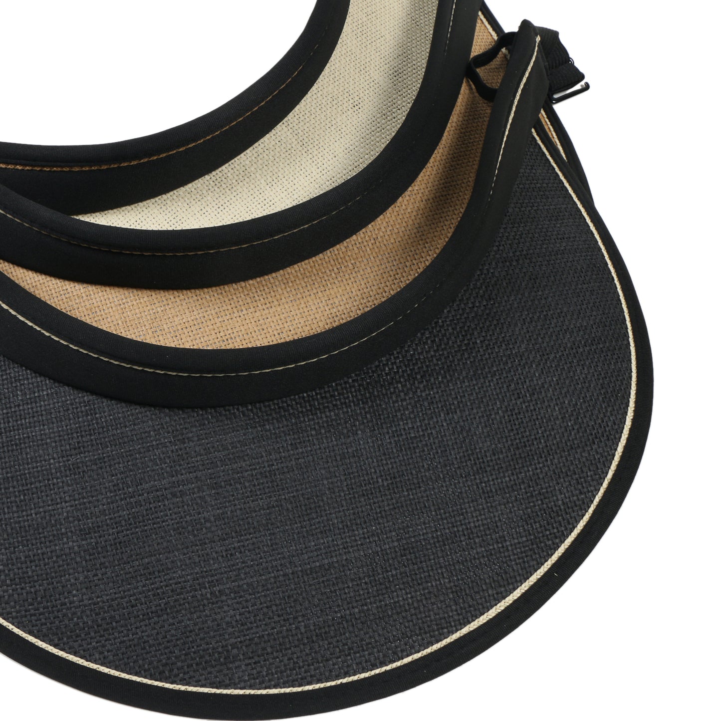 Women Sun Hat Ponytail Straw Beach UPF Protection Packable Visor for Summer