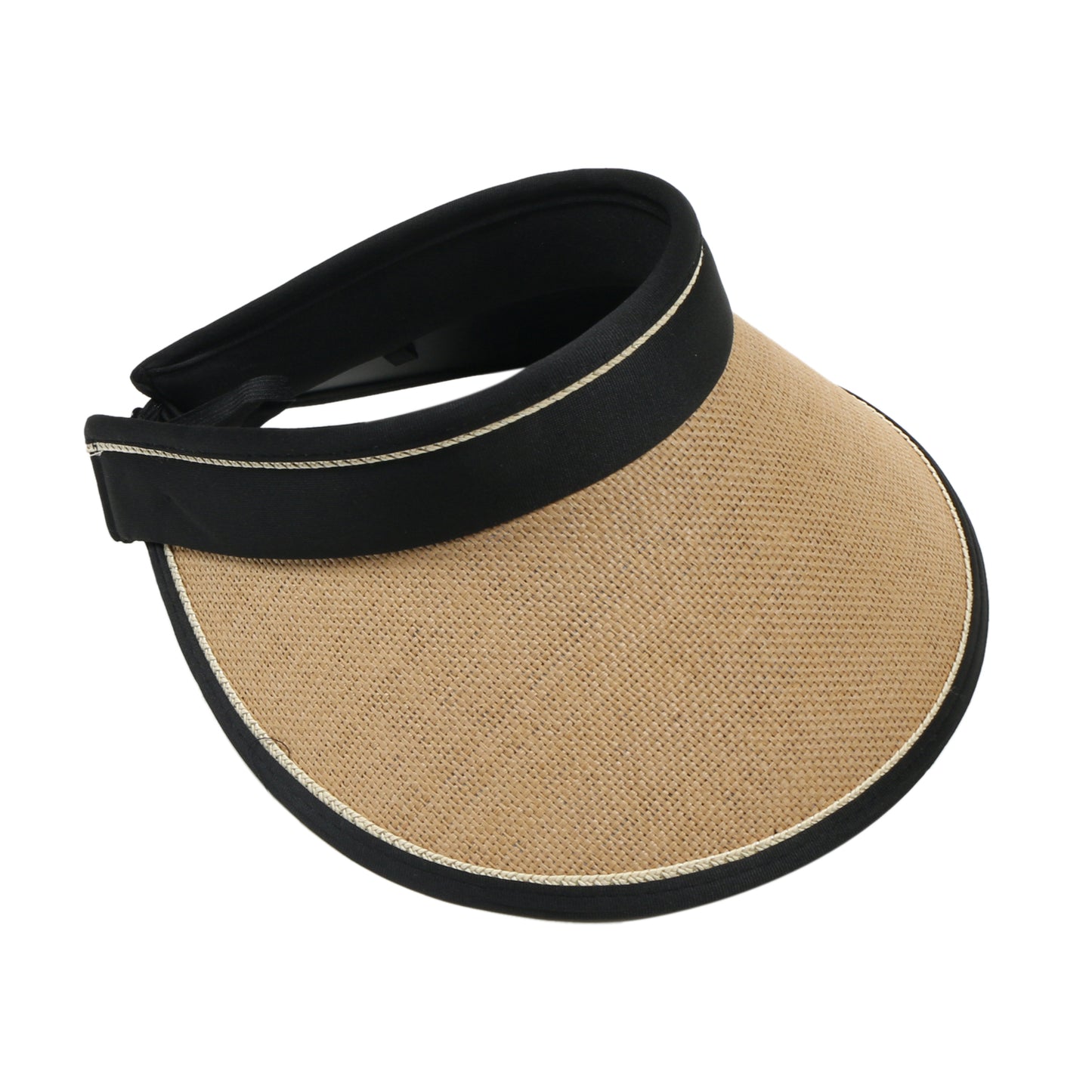 Women Sun Hat Ponytail Straw Beach UPF Protection Packable Visor for Summer