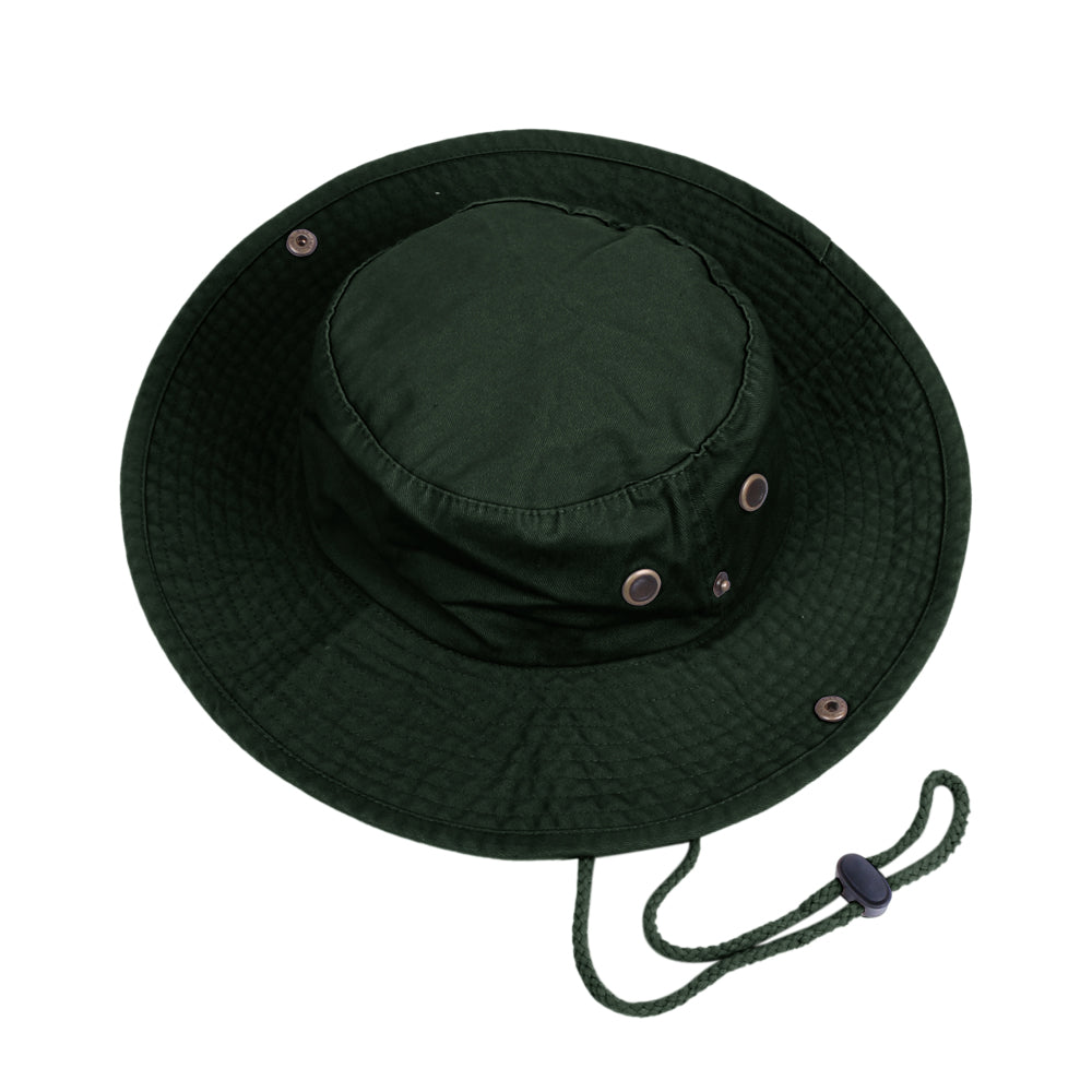 Men Women Packable Wide Brim Bucket Hat with String Sun Protection