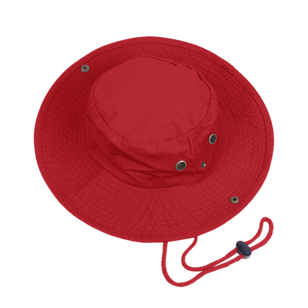 Men Women Packable Wide Brim Bucket Hat with String Sun Protection