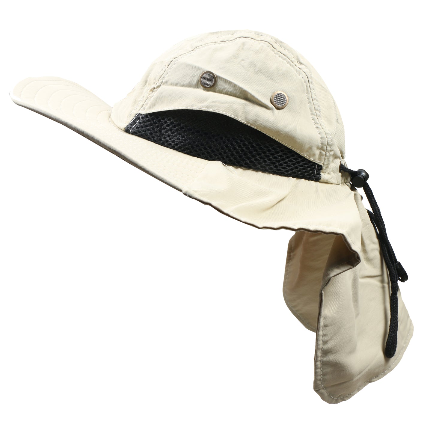 Men Women UPF 50+ Sun Hat with Neck Flap – Wide Brim UV Protection Hat for Hiking, Fishing