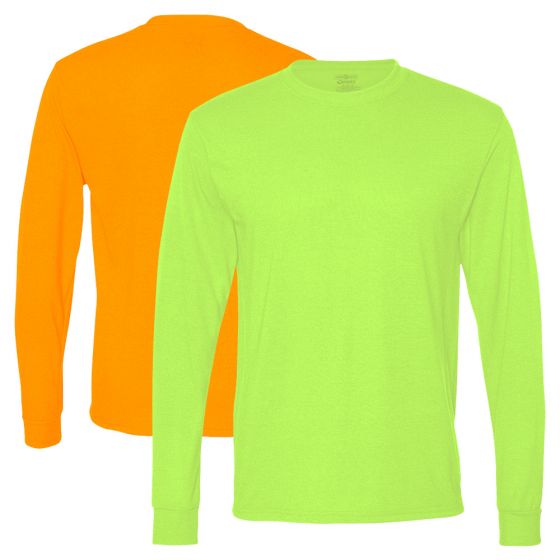 Men’s Hi-Vis Long Sleeve Shirt - Summer Sun Protection for Construction Safety