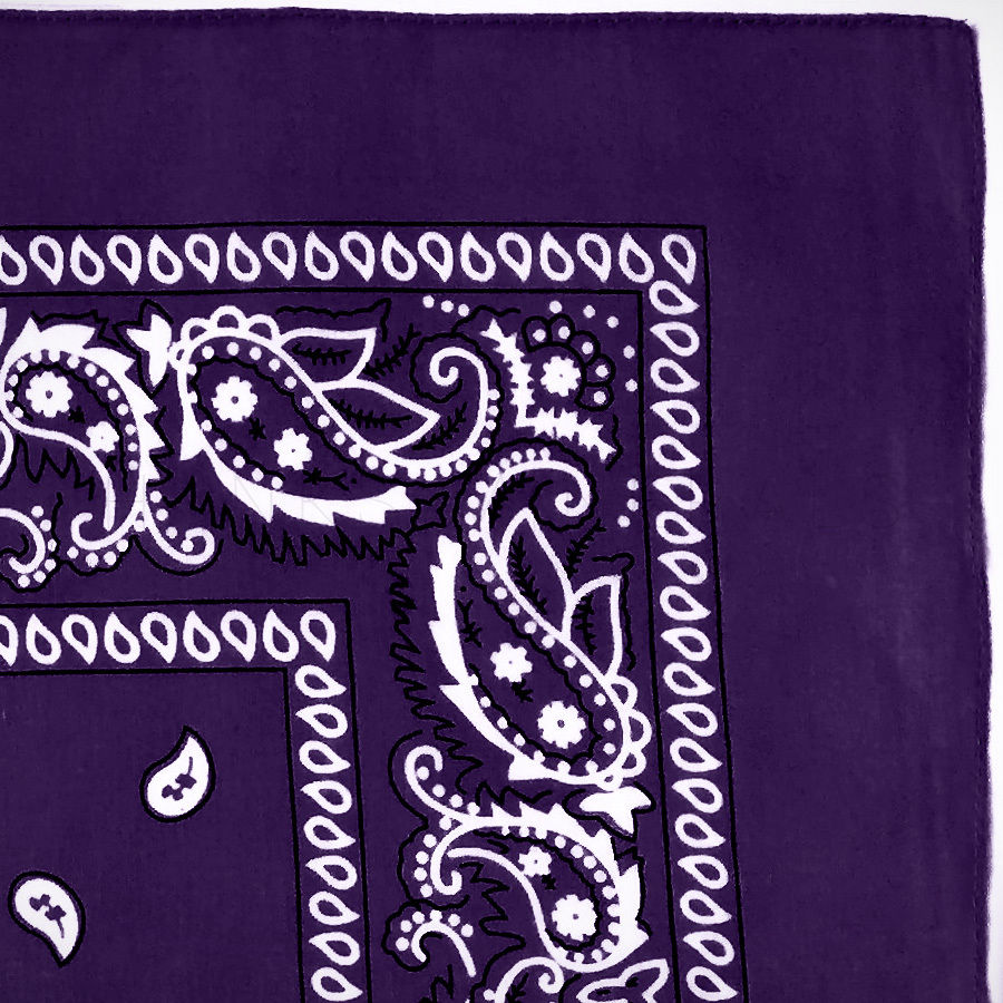 Men Women 3-Pack 100% Cotton Paisley Pattern Bandanas – Face Mask, Square Scarf & Headwear Set