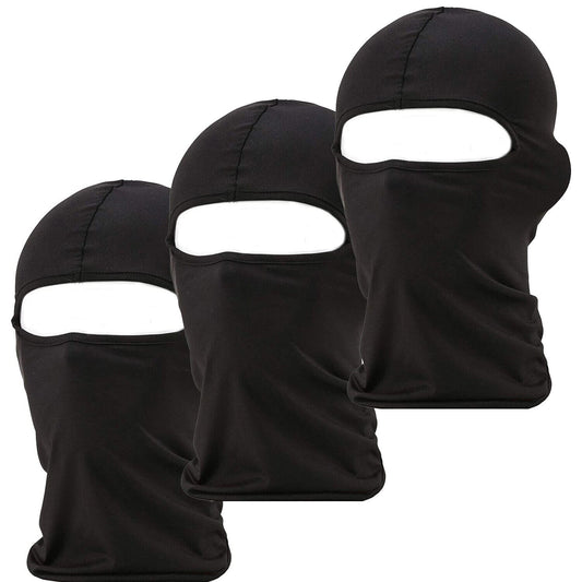 3 Pack Men Women Cotton Balaclava Ski Mask – UV Protection Motorcycle Scarf & Summer Cooling Neck Gaiter