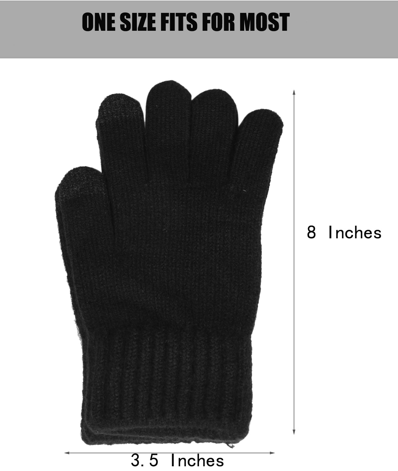 Women Winter Gloves - Fleece Lined, Touchscreen Compatible, Warm